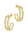 Sterling Forever Neah Hoops In Gold