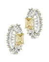 Sterling Forever 14k Plated Cz Nina Statement Studs