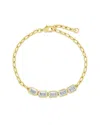 Sterling Forever Nyssa Bezel Cubic Zirconia Station Bracelet