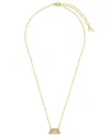 Sterling Forever 14k Plated Cz Pendant Necklace