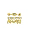 Sterling Forever 14k Plated Cz Roxie Stacking Eternity Ring