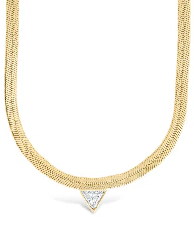 STERLING FOREVER STERLING FOREVER 14K PLATED CZ RUTH NECKLACE