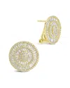 Sterling Forever Sandy Cz Stud Earrings