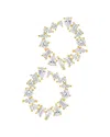 Sterling Forever Shania Cz Circle Stud Earrings In Gold
