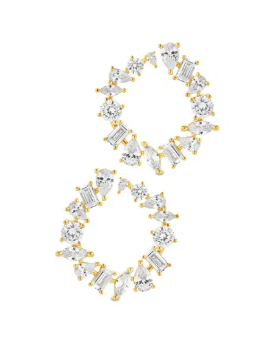 STERLING FOREVER STERLING FOREVER 14K PLATED CZ SHANIA EARRINGS