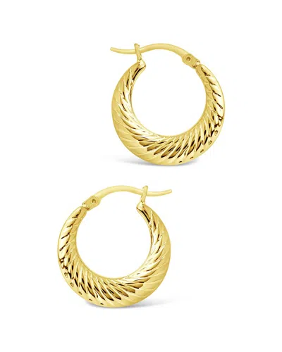 Sterling Forever 14k Plated Delia Hoops