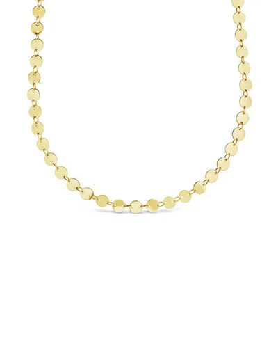Sterling Forever 14k Plated Disc Necklace