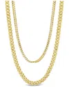 Sterling Forever 14k Plated Everyday Layered Curb Chain Necklace