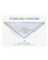 Sterling Forever 14k Plated Garnet Cz Sagittarius Delicate Constellation Necklace