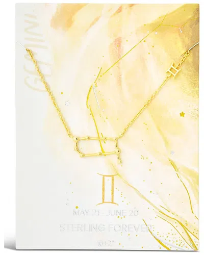 Sterling Forever 14k Plated Gemini Pendant Necklace
