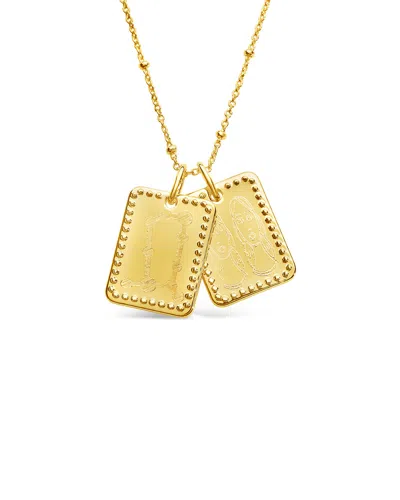 Sterling Forever 14k Plated Gemini Zodiac Tag Necklace