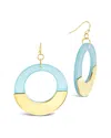 Sterling Forever 14k Plated Half Resin Dangle Earrings
