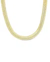 Sterling Forever 14k Plated Herringbone Necklace