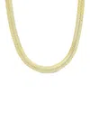 Sterling Forever 14k Plated Herringbone Necklace