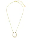 Sterling Forever 14k Plated Horseshoe Pendant Necklace