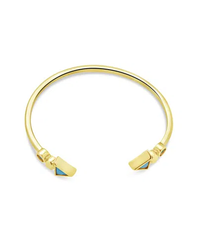 STERLING FOREVER STERLING FOREVER 14K PLATED KALENA CUFF BRACELET