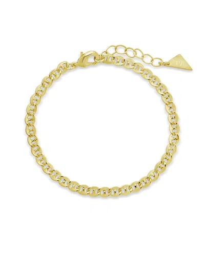 Sterling Forever 14k Plated Kari Chain Bracelet In Gold