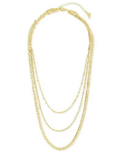 STERLING FOREVER STERLING FOREVER 14K PLATED LANORA LAYERED CHAIN NECKLACE