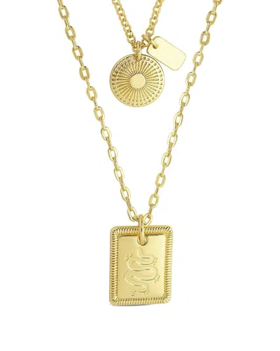 Sterling Forever 14k Plated Layered Necklace