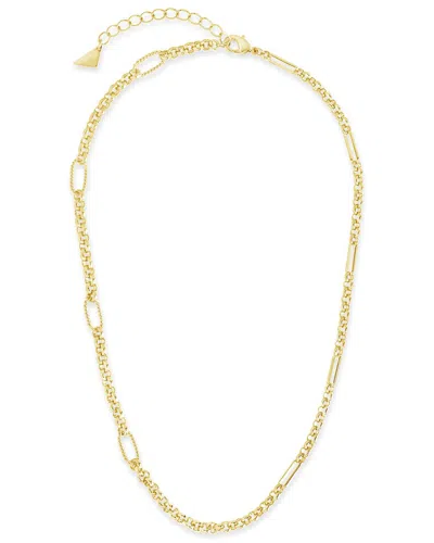 Sterling Forever 14k Plated Leisel Double-row Chain Necklace