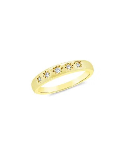 Sterling Forever 14k Plated Lennon Half-eternity Ring