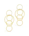 Sterling Forever 14k Plated Linked Hoop Dangle Earrings