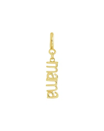 Sterling Forever 14k Plated Mama Charm In Transparent