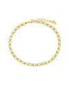 Sterling Forever 14k Plated Nadia Chain Anklet