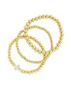 Sterling Forever 14k Plated Pearl Cross Bracelet In Gold