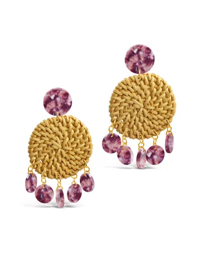 Sterling Forever 14k Plated Resin Drop Earrings
