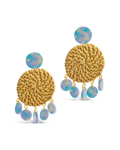 Sterling Forever 14k Plated Resin Drop Earrings