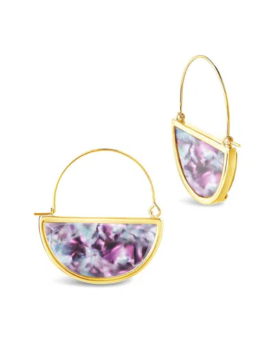 Sterling Forever 14k Plated Resin Half Moon Dangle Earrings