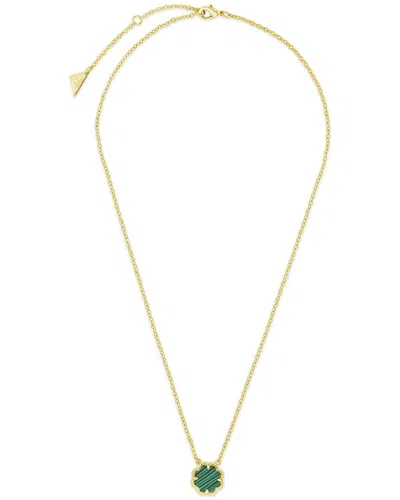 Sterling Forever 14k Plated Rose Petal Pendant Necklace In Gold