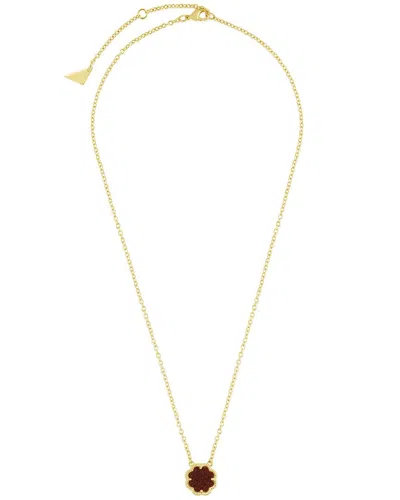 STERLING FOREVER STERLING FOREVER 14K PLATED ROSE PETAL PENDANT NECKLACE