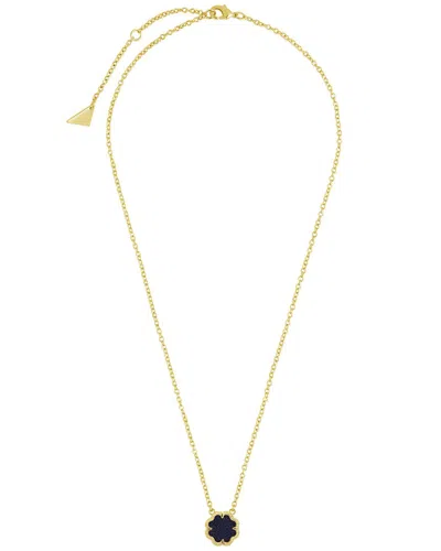 Sterling Forever 14k Plated Rose Petal Pendant Necklace In Gold