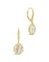 Sterling Forever 14k Plated Rose Petal Short Drop Earrings