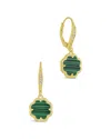 Sterling Forever 14k Plated Rose Petal Short Drop Earrings