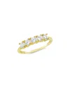 Sterling Forever 14k Plated Rowan Half-eternity Ring