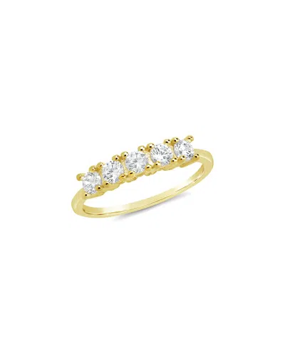 Sterling Forever 14k Plated Rowan Half-eternity Ring