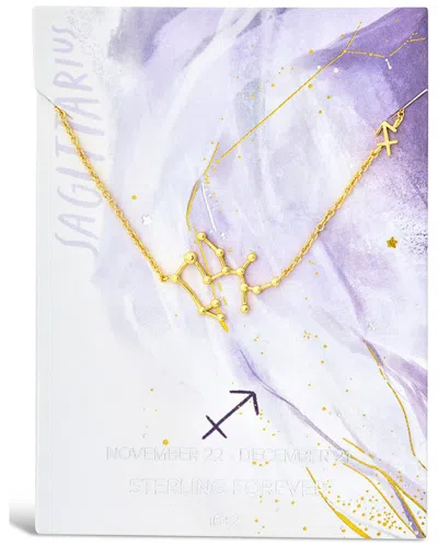 STERLING FOREVER STERLING FOREVER 14K PLATED SAGITTARIUS PENDANT NECKLACE