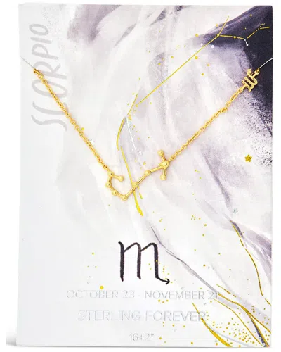 Sterling Forever 14k Plated Scorpio Pendant Necklace