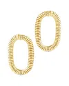 Sterling Forever 14k Plated Silver Snake Chain Circle Earrings