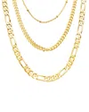 Sterling Forever 14k Plated Simple Layered Necklace