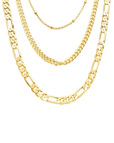 STERLING FOREVER STERLING FOREVER 14K PLATED SIMPLE LAYERED NECKLACE