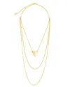 Sterling Forever 14k Plated Triangle Layered Necklace