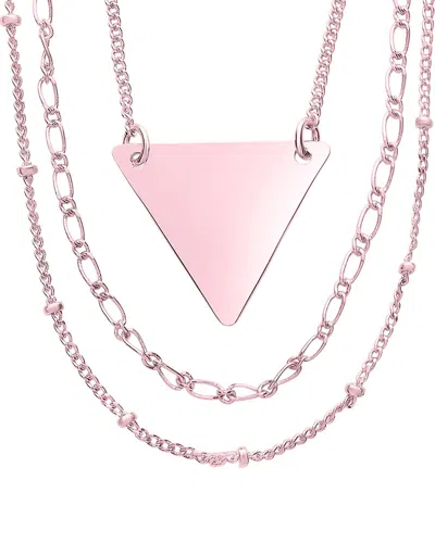 Sterling Forever 14k Plated Triangle Necklace