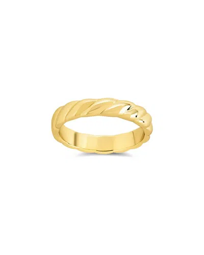 STERLING FOREVER STERLING FOREVER 14K PLATED TWISTED ROPE ELOWYN RING