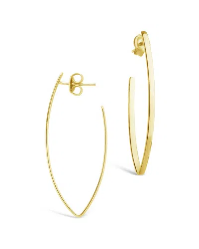 Sterling Forever 14k Plated V Drop Studs