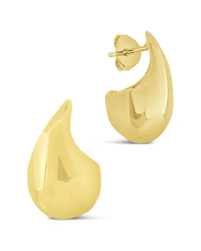 Sterling Forever 14k Plated Veneta Drop Studs