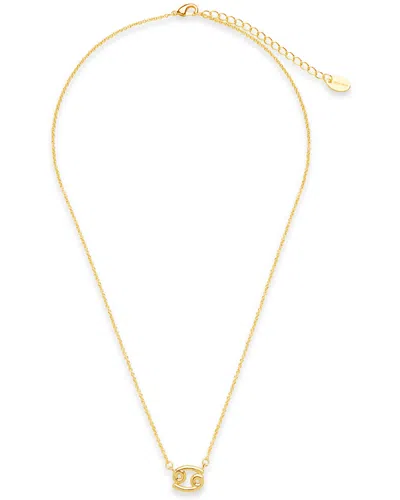 Sterling Forever 14k Plated Zodiac Necklace In Gold